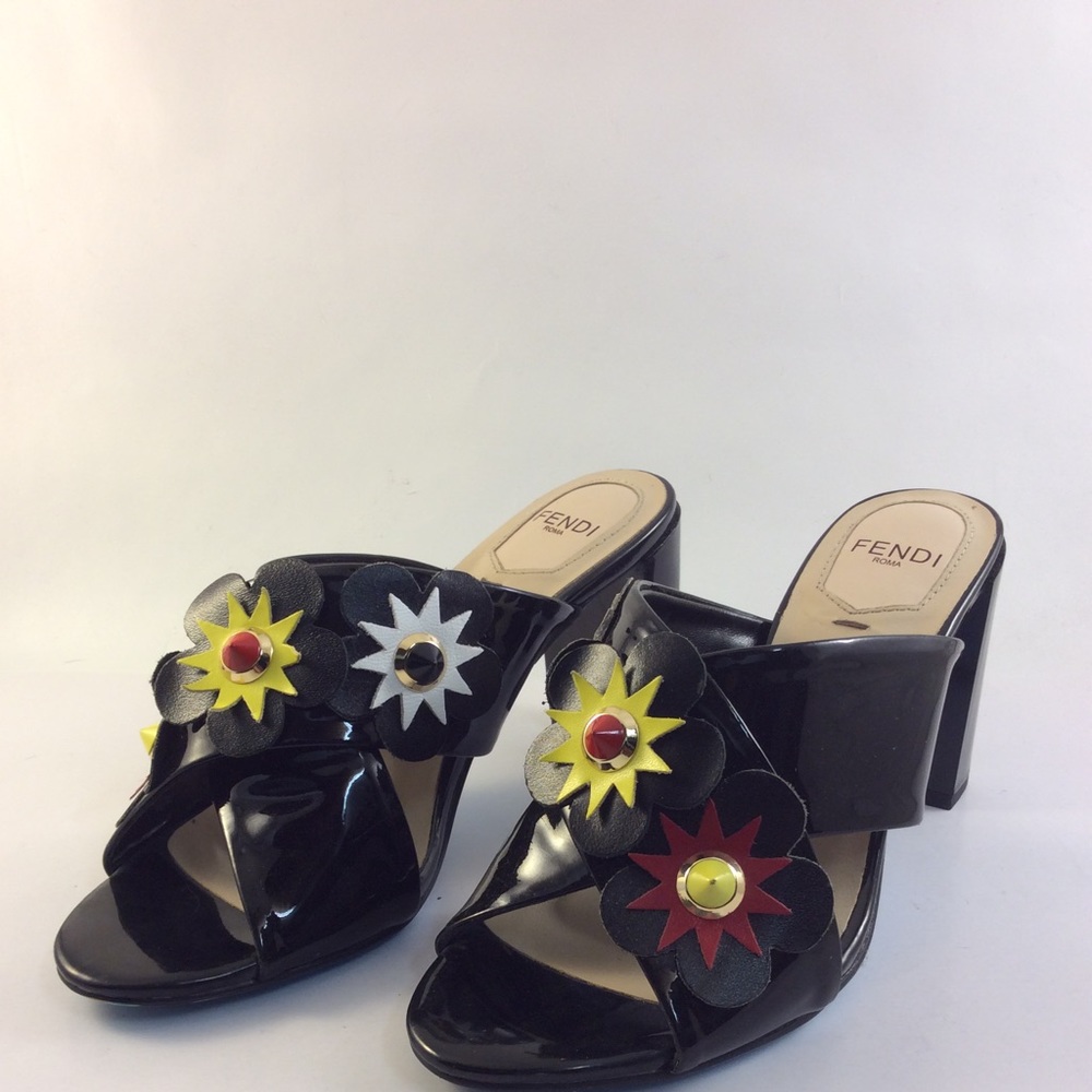 Fendi Flowerland Embellished Studded High Heels 6